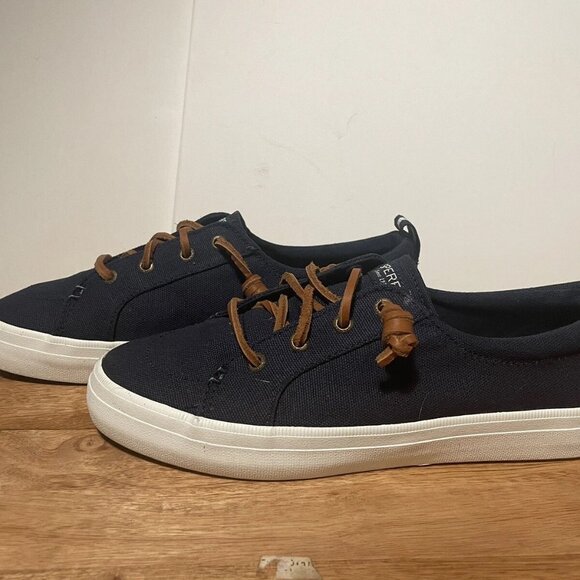 Sperry Top Sider Women's Size 8W Crest Vibe Linen Blue Sneaker NEW - Picture 5 of 11